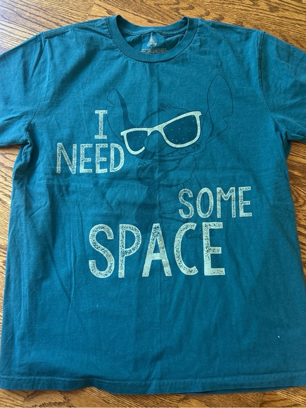 Disney Stitch Teal Logo Cotton Tee